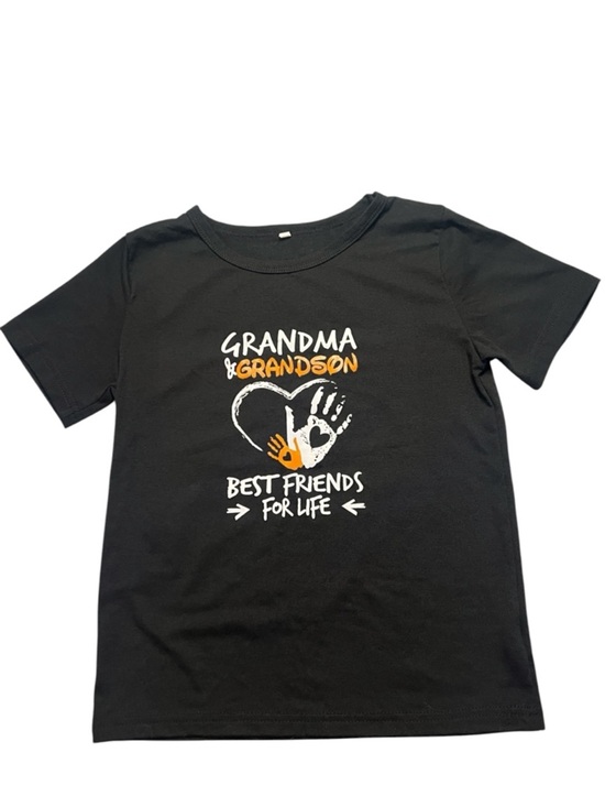 Other - Grandma & Grandson Best Friends Tee Black Kids Shirt Graphic Size 6 Cotton